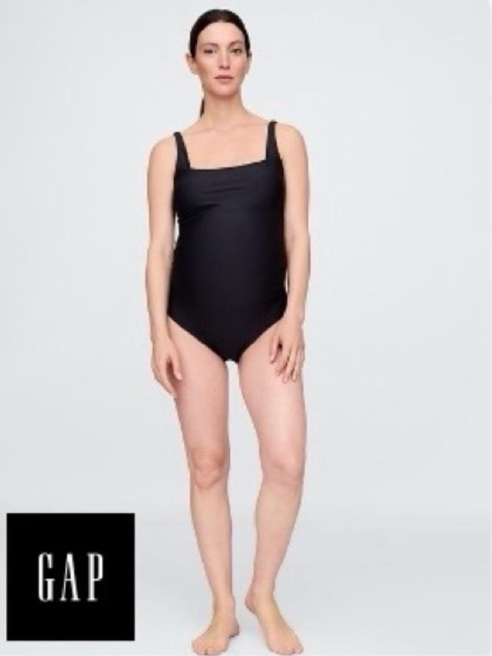 NWT GAP Maternity Square Neck One-Piece Swimsuit - Size Large